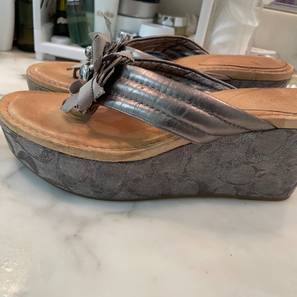 Coach Franki platform Leather open toe sandals - two for one. - Picture 7 of 10
